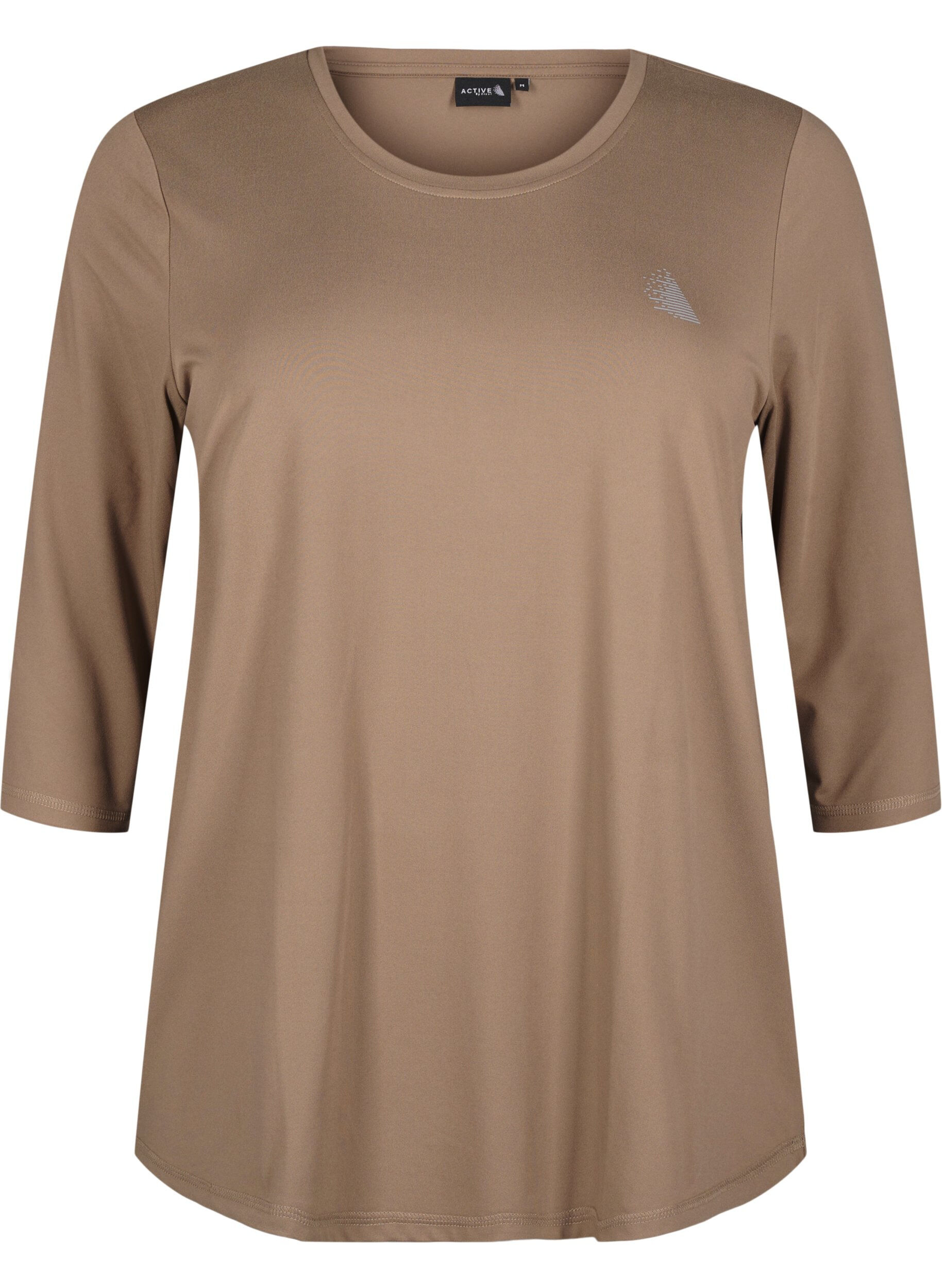 ZizziTr&aelig;ningsbluse med 3/4 &aelig;rmer, Beige, Packshot image number 0