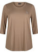 Tr&aelig;ningsbluse med 3/4 &aelig;rmer, Beige, Packshot image number 0