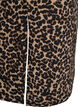 Midinederdel med slids og leopardprint, Brun, Packshot image number 3