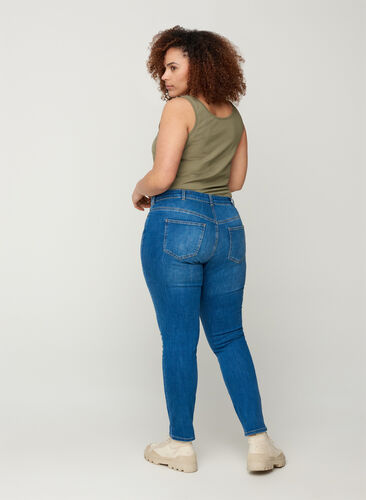 Ekstra slim Sanna jeans , Blue denim, Model image number 1