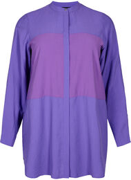 Lang skjorte med color-block , Purple Block