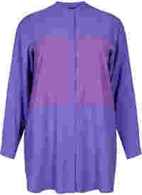Lang skjorte med color-block 