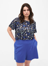FLASH - Løse shorts med lommer, Dazzling Blue, Model