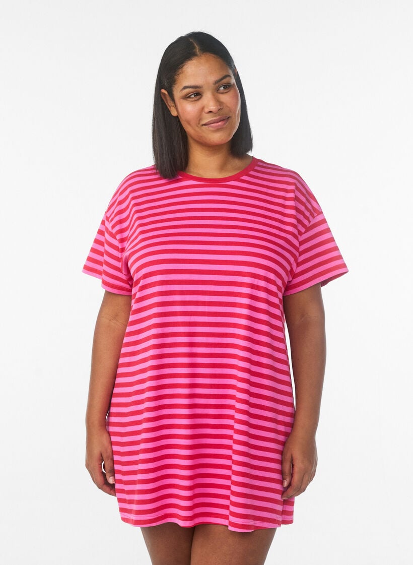 Lang stribet nat t-shirt, Lyser&oslash;d, Model image number 0