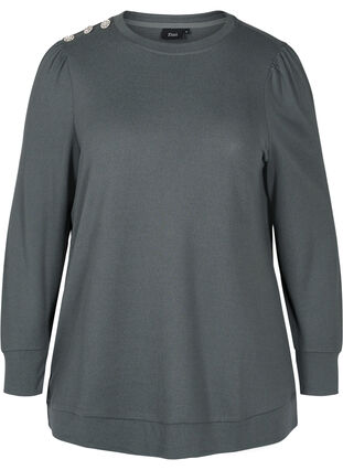 Langærmet bluse med skulderdetalje, Urban Chic, Packshot image number 0