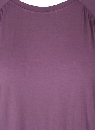 Viskose top med rund halsudskæring, Vintage Violet, Packshot image number 2