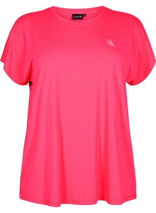 Kortærmet trænings t-shirt , Neon Diva Pink, Packshot image number 0