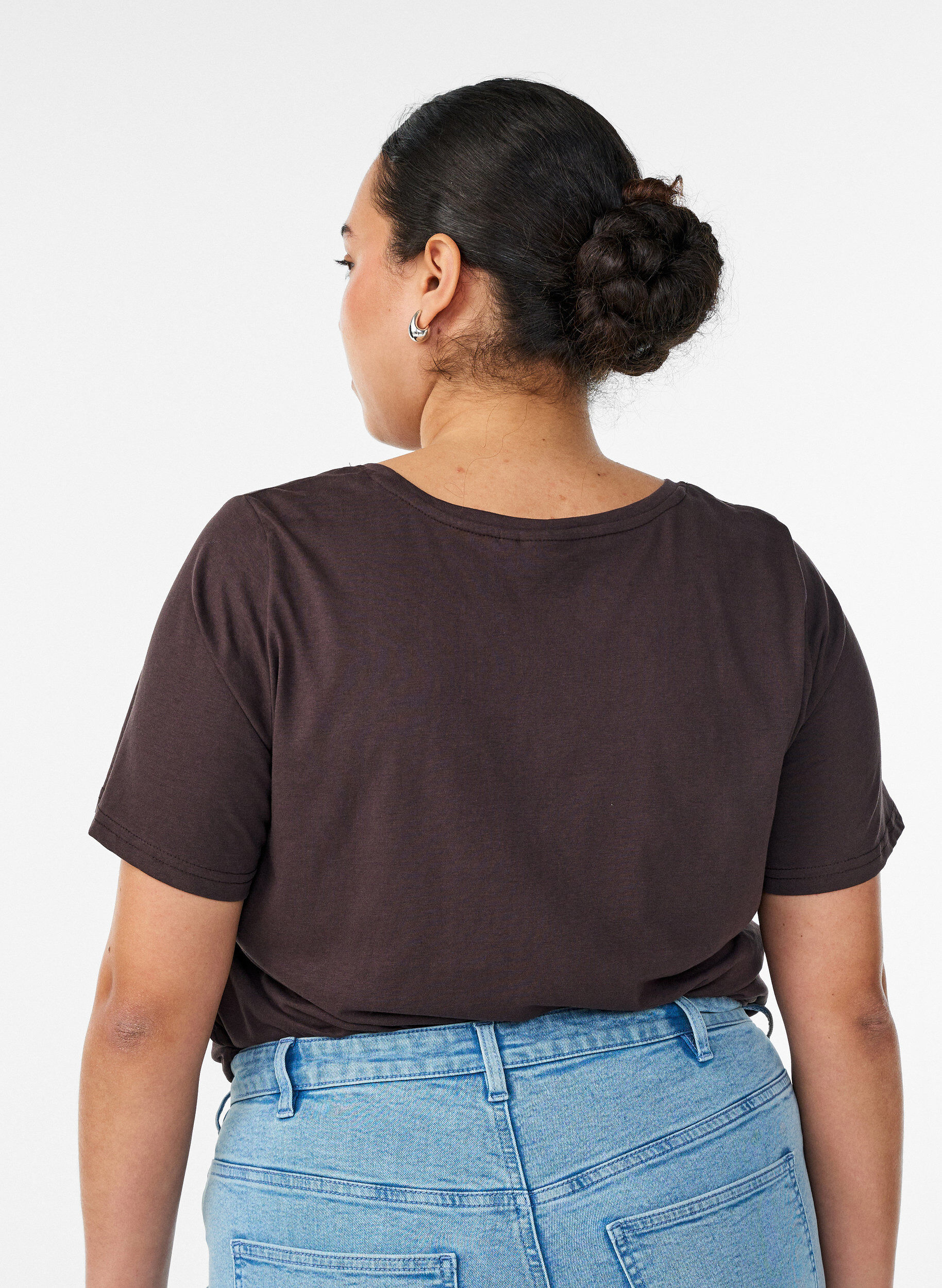 ZizziT-shirt med motiv, Brun, Model image number 2