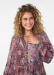 Midikjole med paisleyprint og elastisk talje, Lilla, Model image number 2