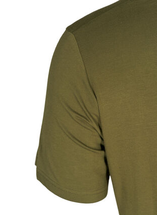 Kortærmet t-shirt med v-udskæring, Ivy green, Packshot image number 3