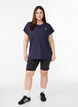 Ensfarvet tr&aelig;nings t-shirt, Bl&aring;, Model image number 1