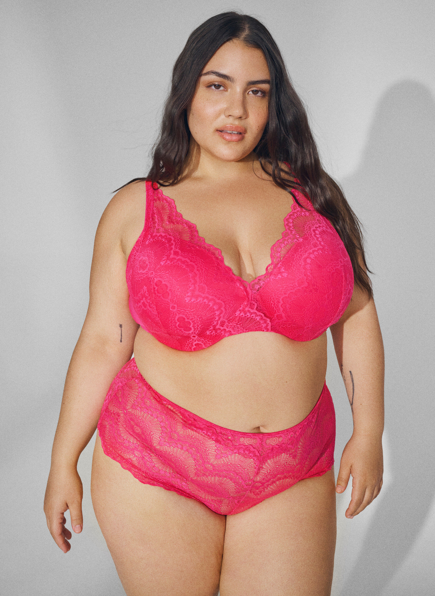 Zizzi 2-pak hipster trusser i blondekvalitet, Love Potion/Black, Image image number 0