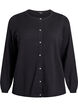 Cardigan med runde knapper, Sort, Packshot image number 0