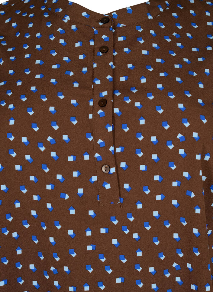 FLASH - Printet tunika med lange ærmer, Chicory Coffee AOP, Packshot image number 2