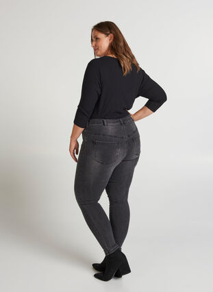 Amy jeans, Dark Grey Denim, Model image number 0
