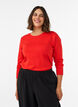 Lang&aelig;rmet basis T-shirt med rund hals, R&oslash;d, Model image number 0