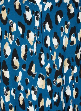 Prikket tunika med 3/4 ærmer , Legion Blue Leopard, Packshot image number 2