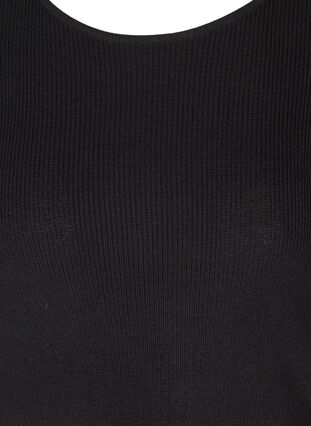 Strikbluse med asymmetrisk bund, Black, Packshot image number 2