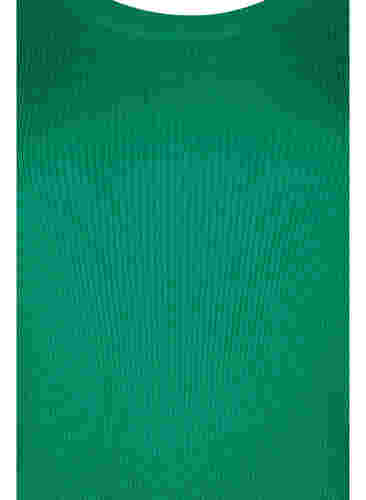 Strikbluse med ribstruktur og slids, Jolly Green Mel., Packshot image number 2