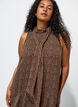 Midikjole i chiffon med leopardprint og bindeb&aring;nd, Brun, Model image number 2