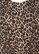 Bluse med lange &aelig;rmer og leoprint, Brun, Packshot image number 2