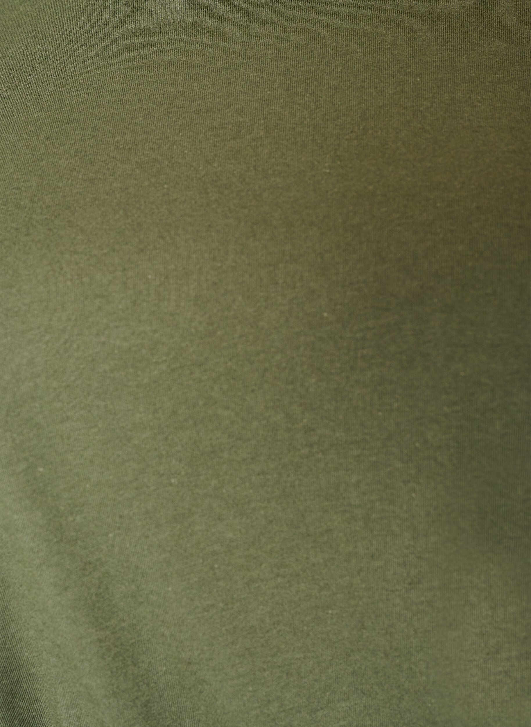 ZizziBomuldskjole med broderie anglaise-&aelig;rmer og bindeb&aring;nd, Gr&oslash;n, Packshot image number 2