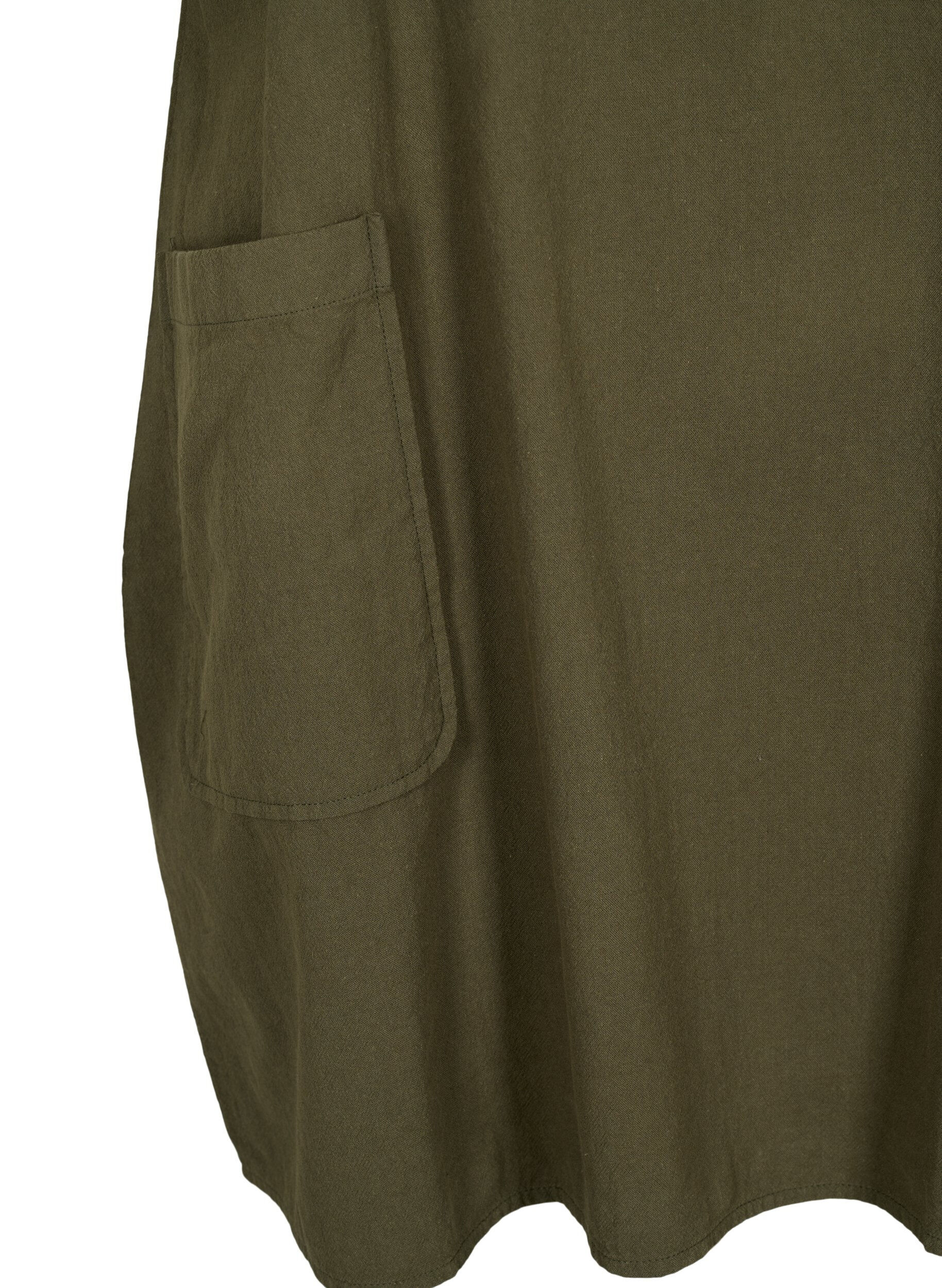 Zizzi FLASH - Kort&aelig;rmet tunika i bomuld, Forest Night, Packshot image number 3