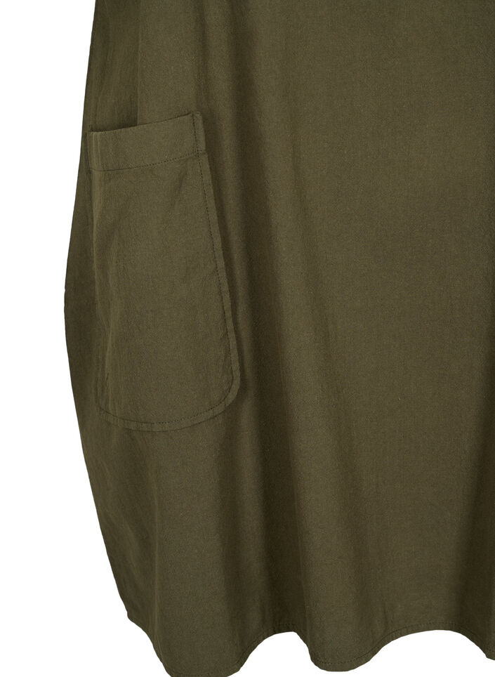 FLASH - Kortærmet tunika i bomuld, Forest Night, Packshot image number 3