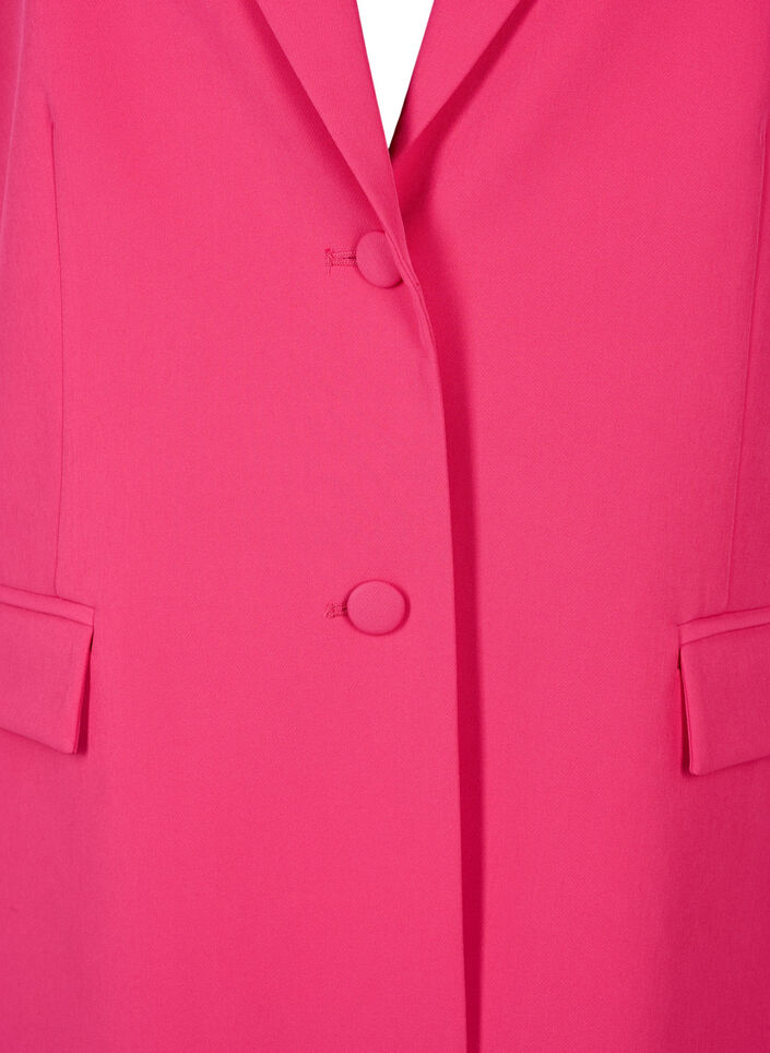 Klassisk blazer med knaplukning, Pink Yarrow, Packshot image number 2