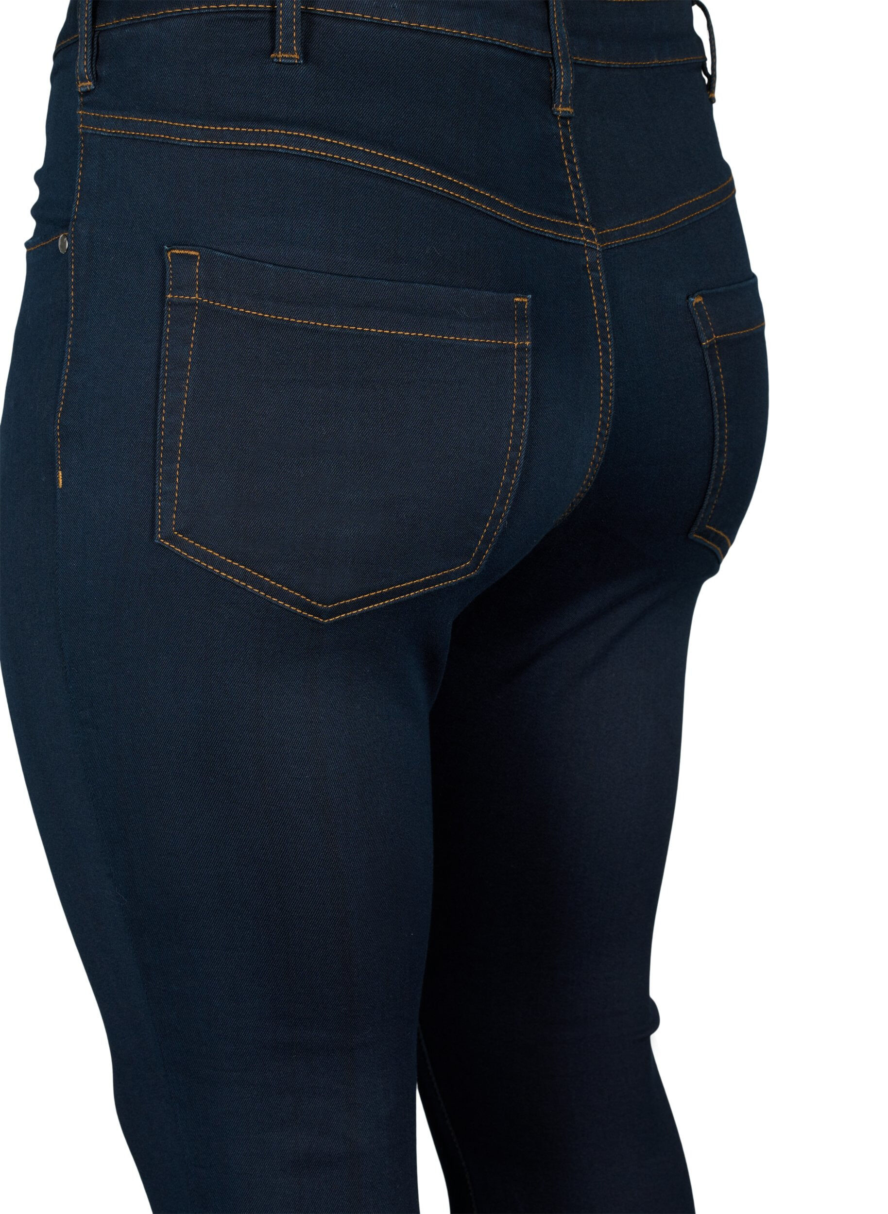 Zizzi Super slim Amy jeans med h&oslash;j talje, Tobacco Un, Packshot image number 3