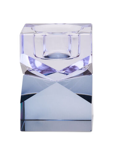 Lysestage i krystalglas, Blue, Packshot image number 0
