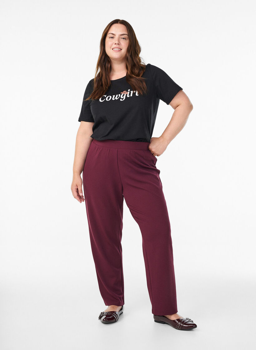 T-shirt med motiv, Sort, Model image number 1