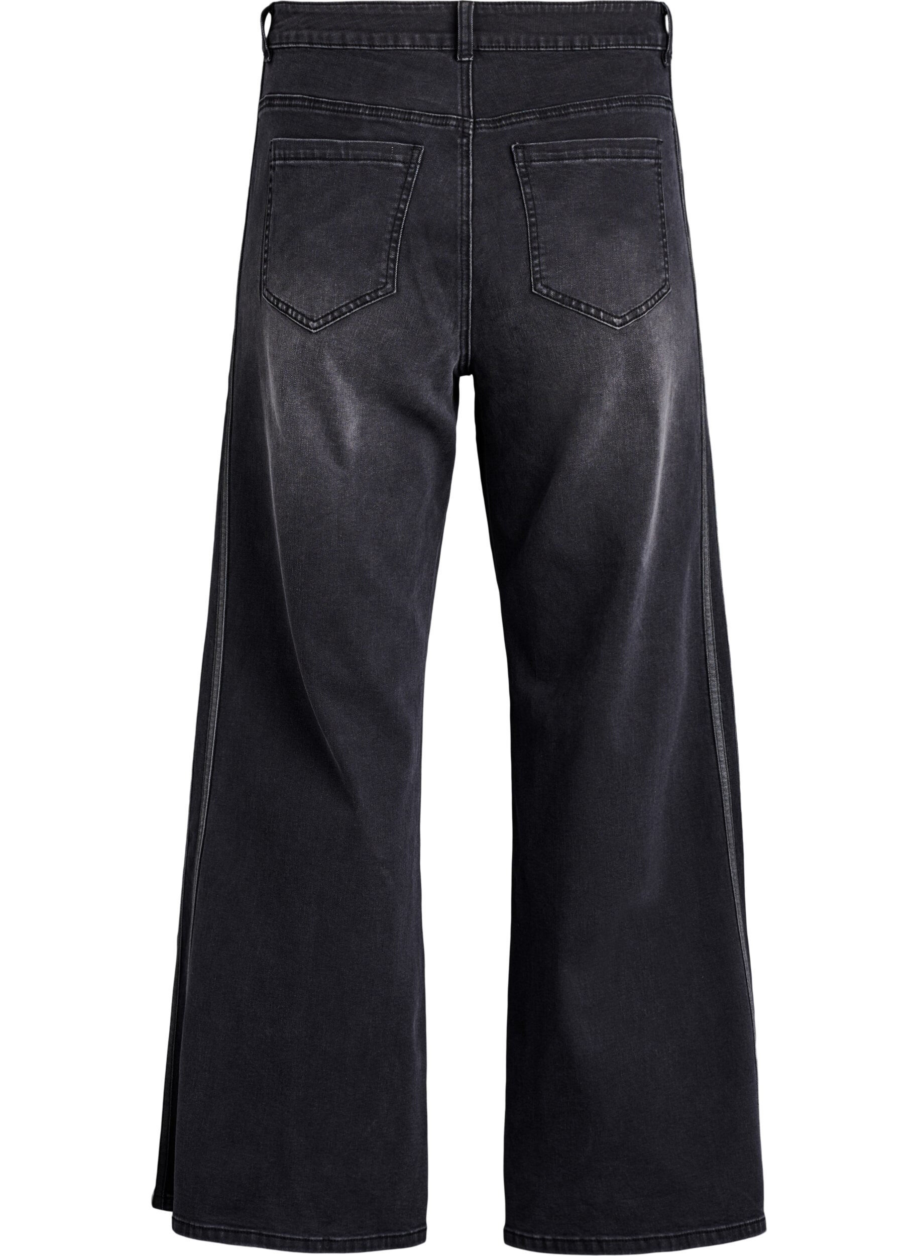 ZizziWide fit jeans med lodrette denimdetaljer, Gr&aring;, Packshot image number 1