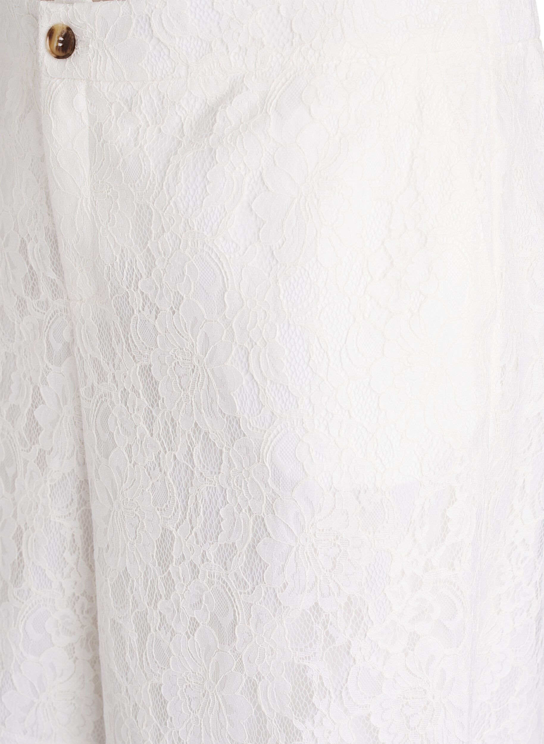 Zizzi Bermudashorts i blonde med h&oslash;j talje, Vanilla, Packshot image number 2