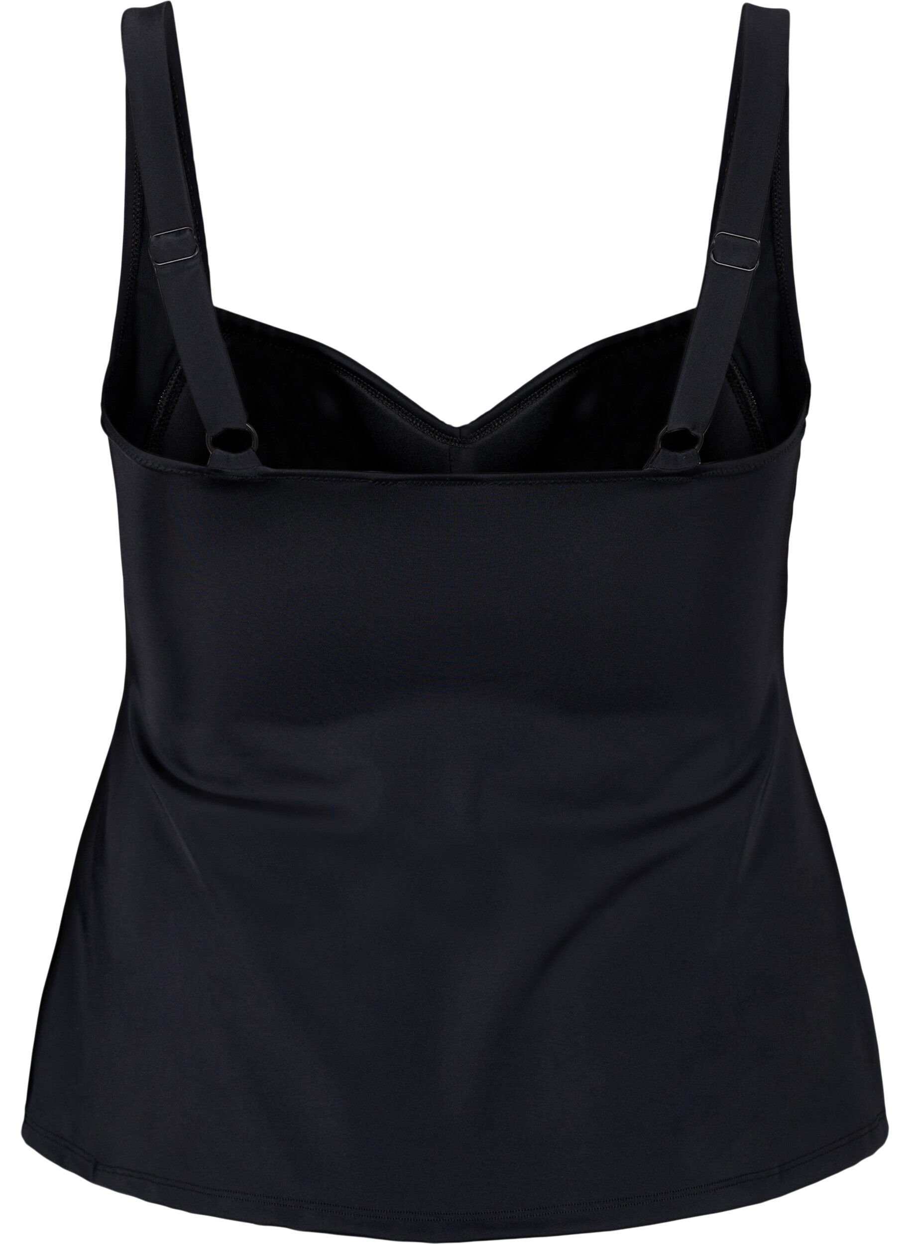 Zizzi Draperet tankini, Sort, Packshot image number 1