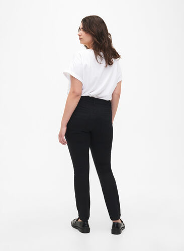Viona jeans med regulær talje, Black, Model image number 1