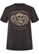 T-shirt i &oslash;kologisk bomuld med grafisk udtryk, Beige, Packshot image number 0