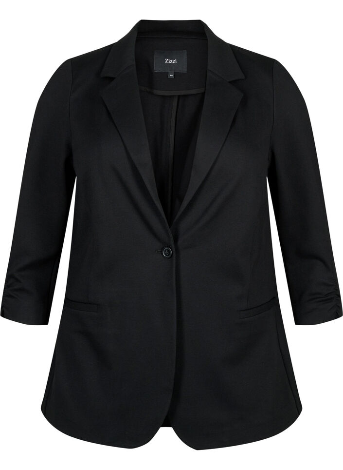 Blazer med 3/4 ærmer , Black, Packshot image number 0