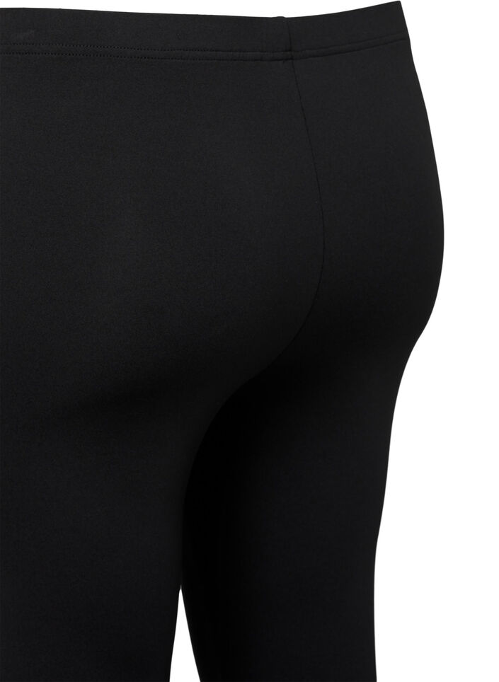 2-pak 3/4 leggings med blondekant, Black / Black, Packshot image number 2