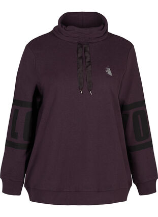 Sweatshirt med høj hals, Blackberry Wine, Packshot image number 0