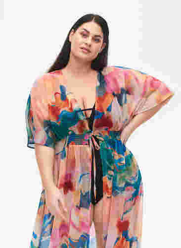 Strand kimono med print, Watercolor, Model image number 2