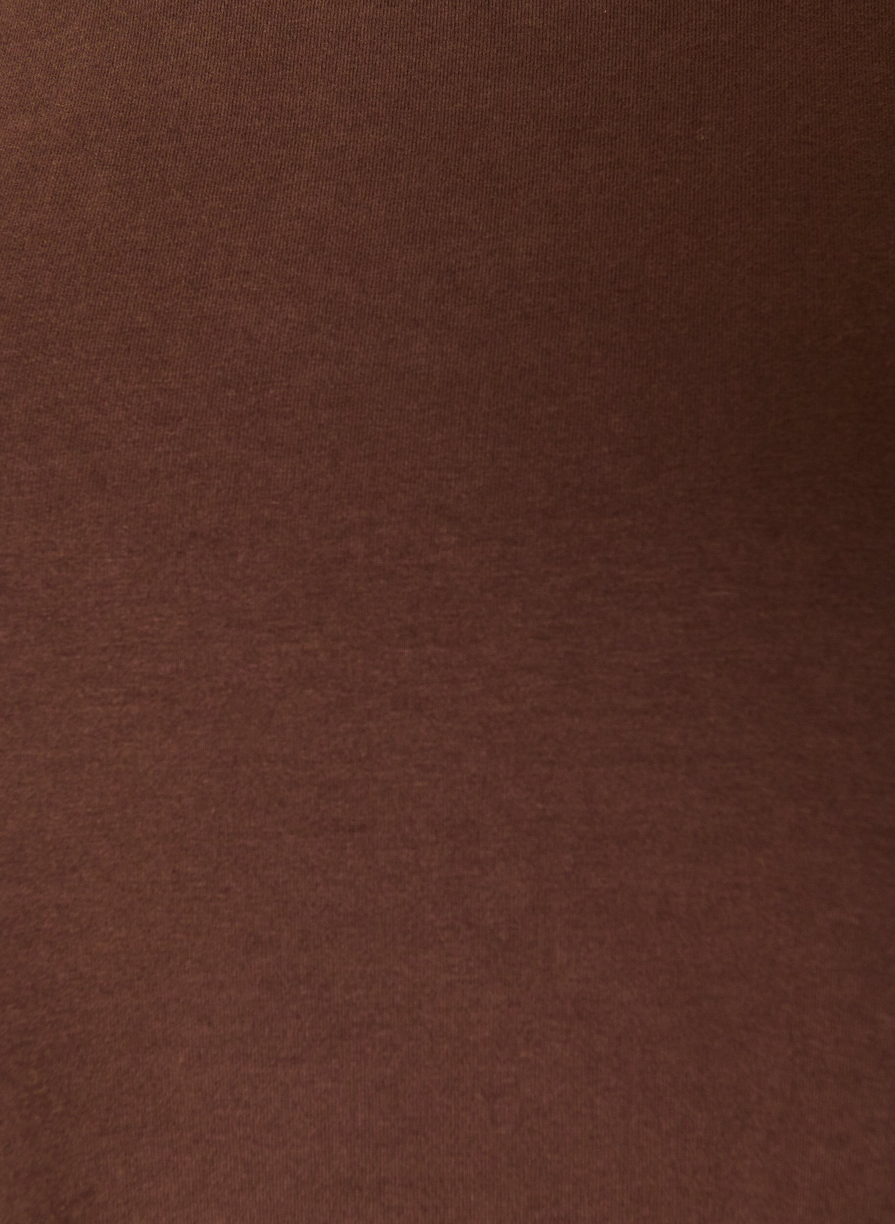ZizziBasis jerseybluse med lange &aelig;rmer, Brun, Packshot image number 2