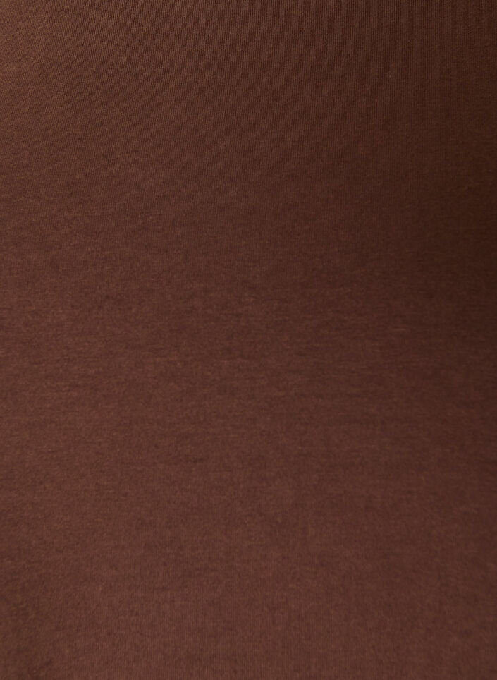 Basis jerseybluse med lange &aelig;rmer, Brun, Packshot image number 2