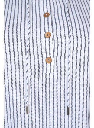 Viskose tunika med hætte, Black/White Stripe, Packshot image number 2