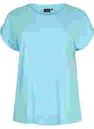 Meleret t-shirt med korte ærmer, Blue Atoll Mél