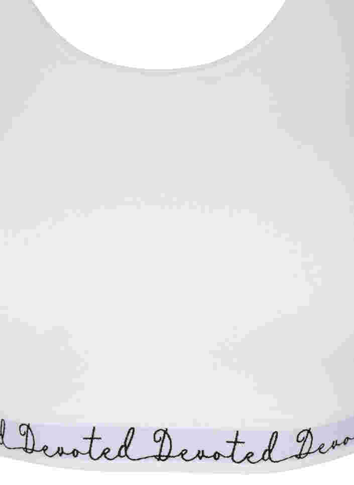 Bomulds bh med rund halsudskæring, Bright White, Packshot image number 2