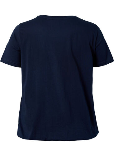 Kortærmet bomulds t-shirt med elastikkant, Night Sky W. Live, Packshot image number 1