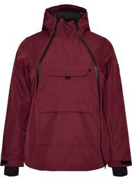 Funktionel ski anorak med h&aelig;tte, R&oslash;d