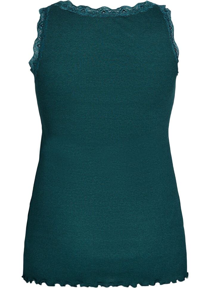 Top med blondekant, Gr&oslash;n, Packshot image number 1