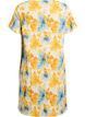 Kort kjole med kr&oslash;llet struktur og korte &aelig;rmer, Gul, Packshot image number 1